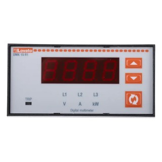 Lovato Digital Panel Multifunction Meter Voltage Power Current LED Display 45mm x 91mm DMK15R1