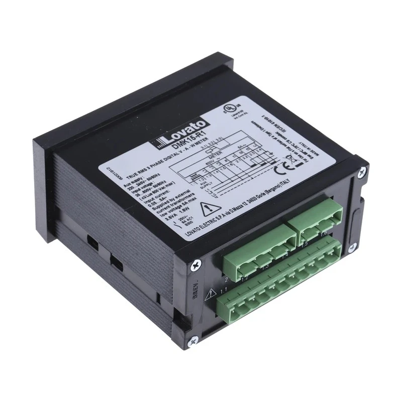 Lovato Digital Panel Multifunction Meter Voltage Power Current LED Display 45mm x 91mm DMK15R1