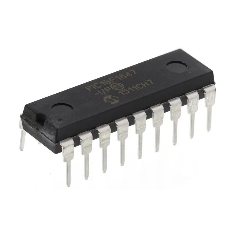 Microchip 8-Bit PIC Microcontroller 40 MHz, 8kB FLASH, 1kB RAM, 18-Pin PDIP PIC16F1847-I/P