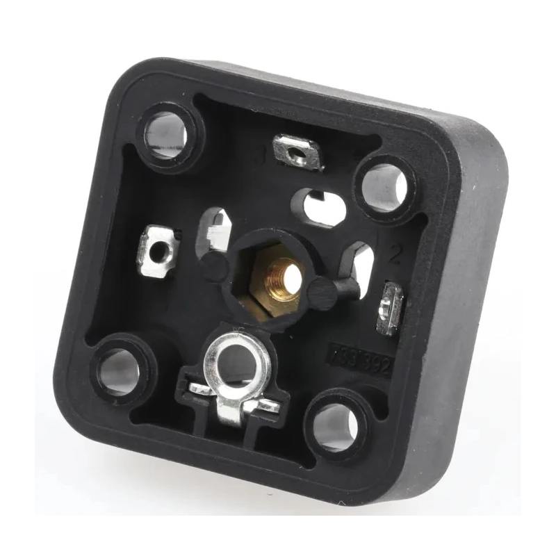 Hirschmann Solenoid Valve Connector 3+E Pole, DIN 43650 A, Screw Mount, 16A Current, Black, IP65, 40 V 932597100 GSA 3000