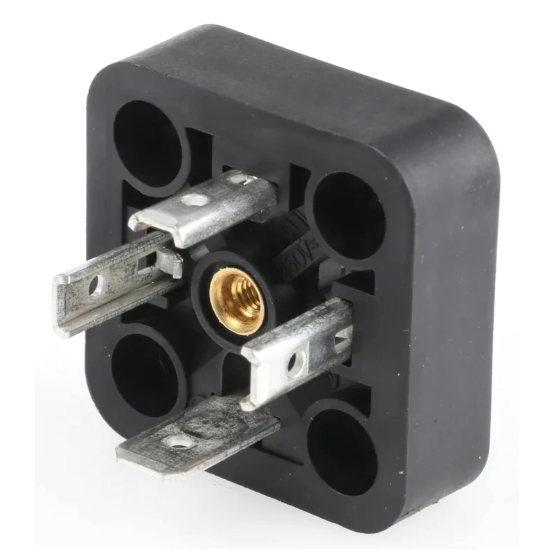 Hirschmann Solenoid Valve Connector 3+E Pole, DIN 43650 A, Screw Mount, 16A Current, Black, IP65, 40 V 932597100 GSA 3000