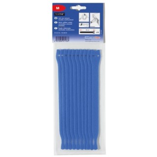 HellermannTyton Cable Tie Hook & Loop 1 m Length x 13 mm Width Blue Polypropylene Polyamide 130-00004 TEXTIE 1M-PA66/PP-BU