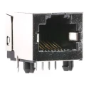 Molex 43860 Series Shielded Cat3 RJ45 Connector Female Modular Jack Through Hole Right Angle 1 Port 8 Way RJ45