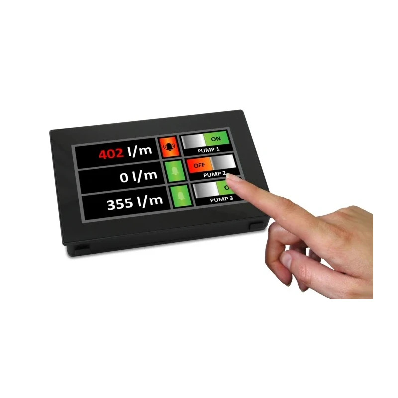Lascar PanelPilotACE TFT Digital Panel Multifunction Meter for Current and Voltage with 4.3 inch Touchscreen 77 mm SGD 43-A