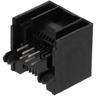 Molex RJ11 Female Through Hole Modular Jack Connector Cat3 Unshielded Right Angle 1 Port 6 Way 43860 Series