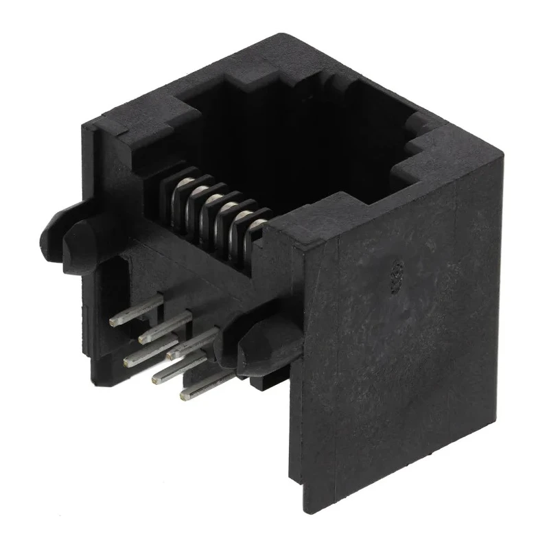 Molex RJ11 Female Through Hole Modular Jack Connector Cat3 Unshielded Right Angle 1 Port 6 Way 43860 Series