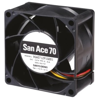 Sanyo Denki San Ace 9GA Series Axial Fan 12V DC 13.2W 1.1A 115 m³/h 70mm x 38mm x 38mm 12000 RPM 9GA0712P1H001