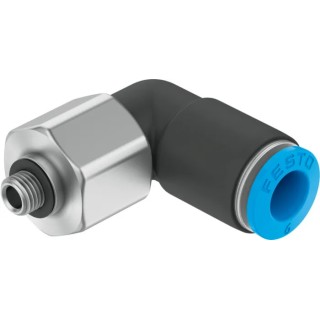 Festo Pneumatic Rotary Union Polybutylene Terephthalate Material Push-in Tube Connection 6mm 14 bar Max Pressure QSRL-M5-6