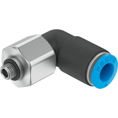 Festo Pneumatic Rotary Union Polybutylene Terephthalate Material Push-in Tube Connection 6mm 14 bar Max Pressure QSRL-M5-6