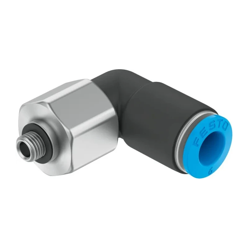 Festo Pneumatic Rotary Union Polybutylene Terephthalate Material Push-in Tube Connection 6mm 14 bar Max Pressure QSRL-M5-6