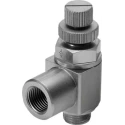 Festo Pressure Relief Flow Control Valve 10 bar Operating Pressure Threaded G 1/4 Male Thread GRLA-1/4-RS-B