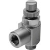 Festo GRLZ Series Pressure Relief Valve, Male Inlet 1/4 in G, Female Outlet 1/4 in G, Operating Pressure 0.3 GRLZ-1/4-RS-B