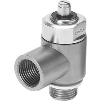 Festo Flow Regulator Flow Controller , High Alloy Steel, 10 bar Max Pressure, Female Inlet, German Origin CRGRLA-1/2-B