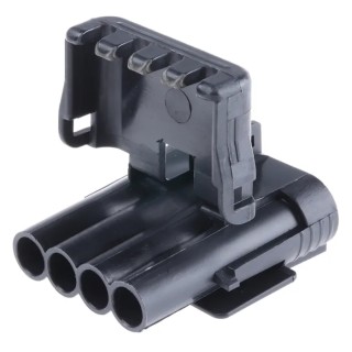 Delphi Weather-Pack Male 4 Way Black Automotive Connector Cable Crimp Termination 12020830