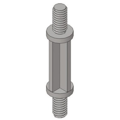 Essentra Nylon PCB Support Pillar 9.5 mm Height, 24.7 mm Overall Height, 4 mm PCB Hole, 7.1 mm Support Base CBS-TMM-M4-06-01