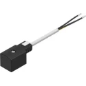 Festo Plug Connector for Pneumatic Valves with LED Switching Position Indicator 5m Cable Length KMF-1-24DC-5-LED
