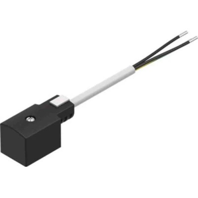 Festo Plug Connector for Pneumatic Valves with LED Switching Position Indicator 5m Cable Length KMF-1-24DC-5-LED