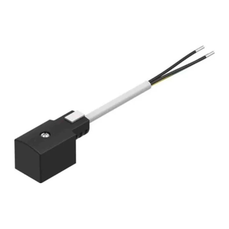 Festo Plug Connector for Pneumatic Valves with LED Switching Position Indicator 5m Cable Length KMF-1-24DC-5-LED