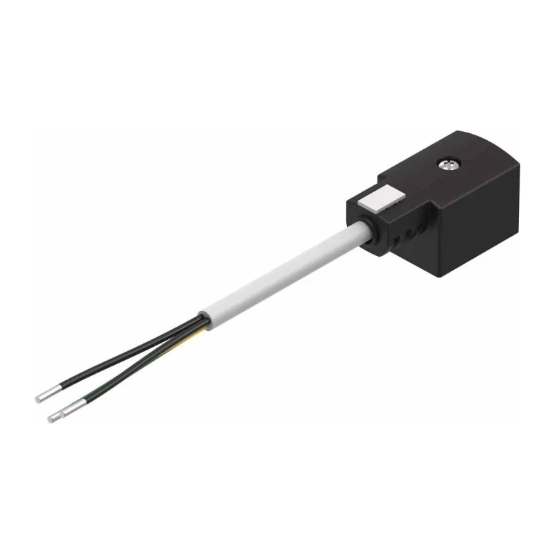 Festo Plug Connector for Pneumatic Valves with LED Switching Position Indicator 5m Cable Length KMF-1-24DC-5-LED