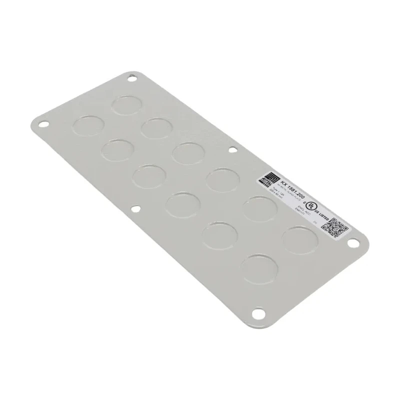 Rittal Steel Grey Metal Gland Plate 220mm Width 90mm Length for Enclosure Type Kx 1581200