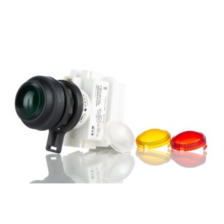 Eaton Panel Mount LED Pilot Light 30 mm Cutout, 250 V AC/DC, IP66, Round, Plastic Body GHG4188170R0051