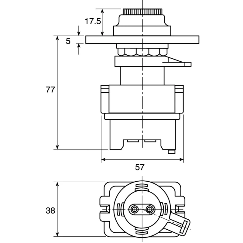 Eaton Panel Mount LED Pilot Light 30 mm Cutout, 250 V AC/DC, IP66, Round, Plastic Body GHG4188170R0051