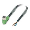 Phoenix Contact Sensor Actuator Cable SAC-3P- 3.0-PUR/M 8FR, Female 3 Way Right Angle to 3 Way Unterminated, 3 m 1669741