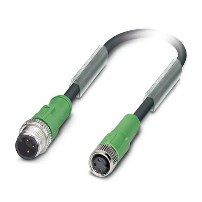 Phoenix Contact Sensor Actuator Cable, Male 3 Way Straight to Female 3 Way Straight, Polyurethane Jacket, 1.5 m 1668810