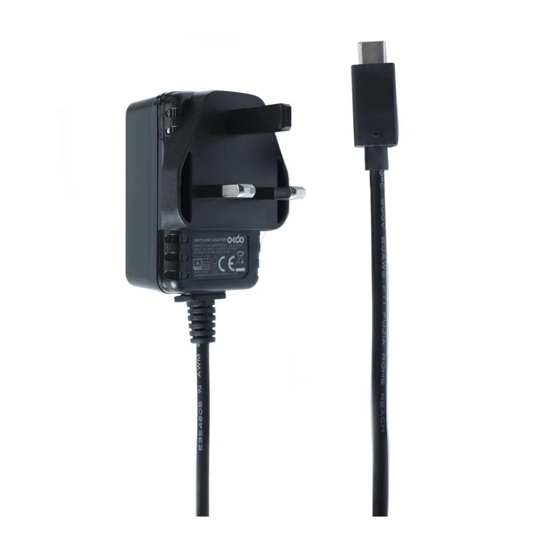 Okdo Raspberry Pi Power Supply USB Type C with UK Plug, 5V 3A 15W, 1.5m Cable FJOS2003011