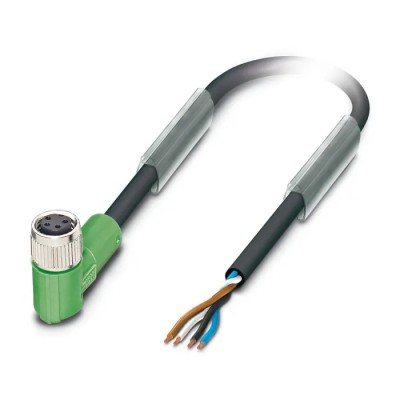 Phoenix Contact Female 4 Way Right Angle to 4 Way Unterminated Sensor Actuator Cable 1.5m 1681871