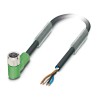 Phoenix Contact Female 4 Way Right Angle to 4 Way Unterminated Sensor Actuator Cable 1.5m 1681871
