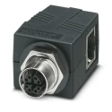 Phoenix Contact VS-BH-M12FSX-10G-RJ45 Series RJ45 Connector Female, Rear Mount, Cat6a Unshielded Right Angle 1 Port 1404548