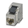 Phoenix Contact RJ45 Socket Insert, Guide Socket Series VS-08-BU-RJ45-6/KA/LSA for PCB Assembly 8 Position Silver 1653168