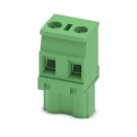 Phoenix Contact Pluggable Terminal Block 2-Contact, 7.5 mm Pitch, 1 Row, 12A Current, 400V Voltage, Green GMVSTBW 1737819