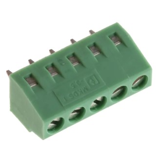 Phoenix Contact MKDS 1/5-3.5 Series Straight PCB Terminal Block 5 Contacts 3.5 mm Pitch 400V 13.5A 1 Row 1751277