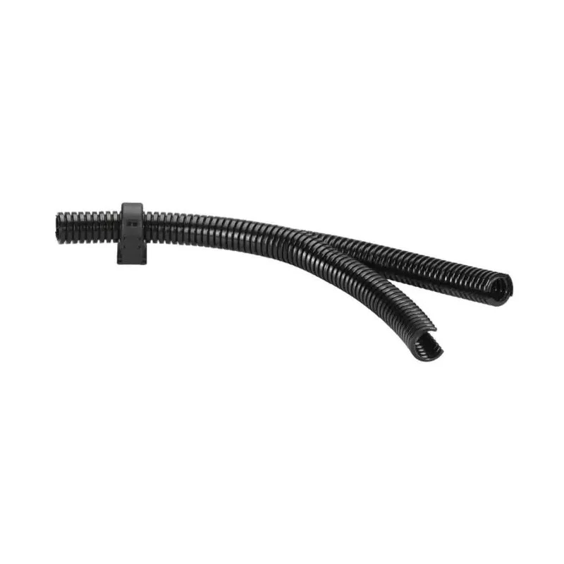 Flexicon Nylon Double Slit Corrugated Conduit 10.3 mm Nominal Diameter, Polyvinyl Chloride Coating, Black, 50 m FPADS16B-50M