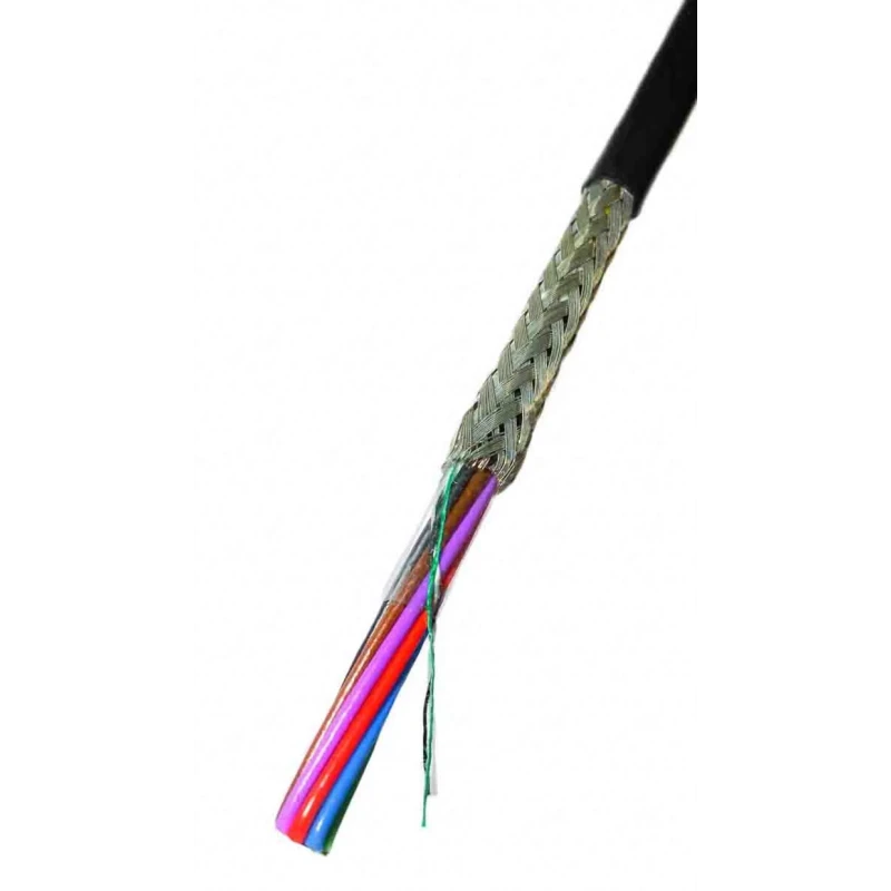 RS PRO Industrial 7/2/4A Series Unscreened Multicore Data Cable, 4 Cores, 0.22 mm², Black Polyvinyl Chloride 202-4861