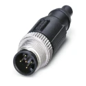 Phoenix Contact Circular Connector Cable Mount 5 Contact Male Plug M12 Threaded IP65 IP67 SACC Series 1507816