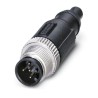 Phoenix Contact Circular Connector Cable Mount 5 Contact Male Plug M12 Threaded IP65 IP67 SACC Series 1507816