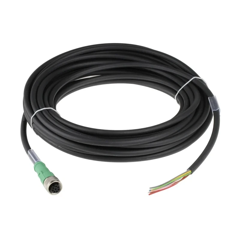 Phoenix Contact 8 Way Straight to Female 8 Way Unterminated Sensor Actuator Cable 10m 30V Polyurethane Jacket 1520372