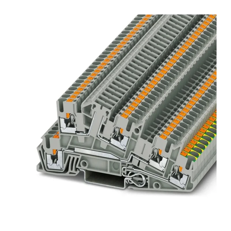 Phoenix Contact PTI 2.5-PE/L/TG Series Earth Terminal Block Grey, 4mm², 3-Level, Push-in 3213960