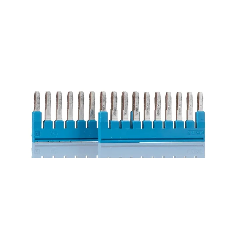 Phoenix Contact Jumper Bar 10 Ways 5.2mm Pitch Green Polyvinyl Chloride FBS 10-5 BU 3036916