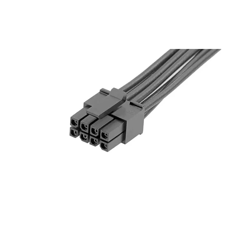 Molex Wire to Board Cable 8 Way Female Micro-Fit 3.0 to 8 Way Female Micro-Fit 3.0 Black Nylon Jacket 150mm 2147551081