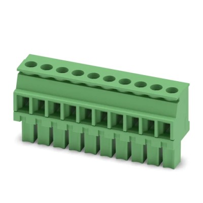 Phoenix Contact Pluggable Terminal Block 10-Contact 3.81 mm Pitch 1 Row 160V 8A MCVW 1.5/10-ST-3.81 1827059