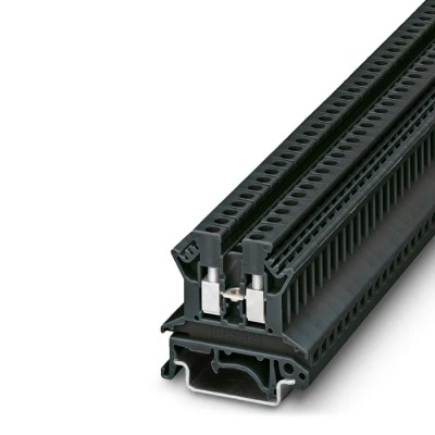 Phoenix Contact Black 2.5mm² 1-Level Screw Feed Through Terminal Block UK 2.5 N BK 0719100