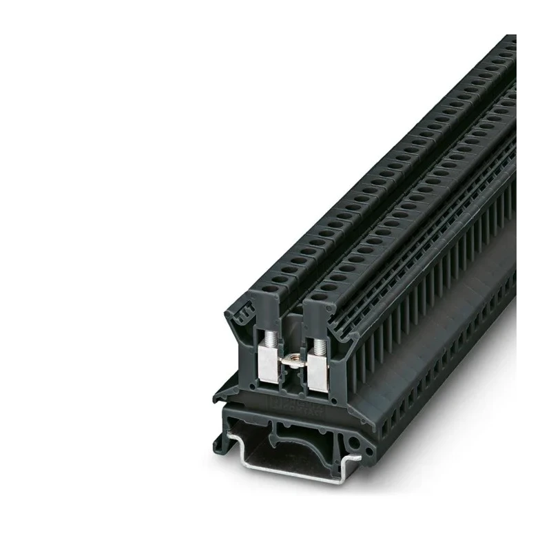 Phoenix Contact Black 2.5mm² 1-Level Screw Feed Through Terminal Block UK 2.5 N BK 0719100
