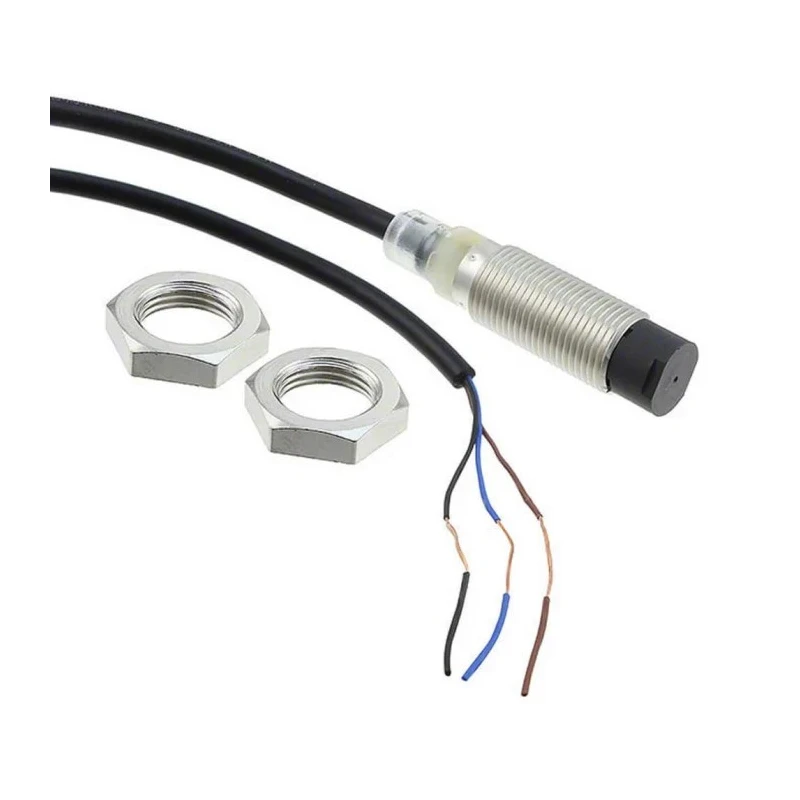 Omron Threaded Barrel Inductive Proximity Sensor M12 NPN Output 24V DC 8mm Detection Range E2B-M12KN08-WP-C1 2M
