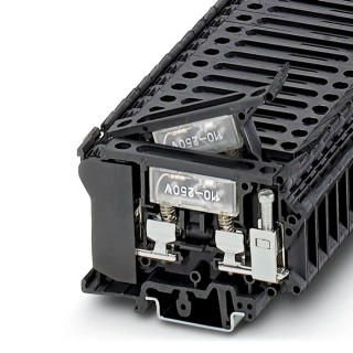 Phoenix Contact UK6.3-HESILA 250 Series Fuse Modular Terminal Block Black 1.5mm² 1-Level Fused Screw Termination 3004249