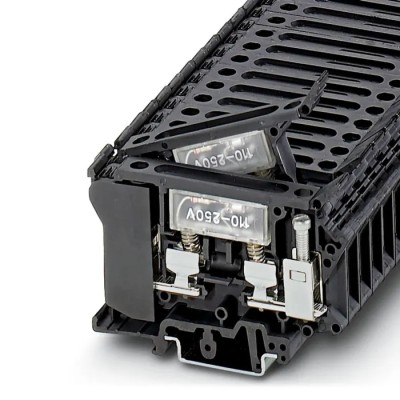Phoenix Contact UK6.3-HESILA 250 Series Fuse Modular Terminal Block Black 1.5mm² 1-Level Fused Screw Termination 3004249