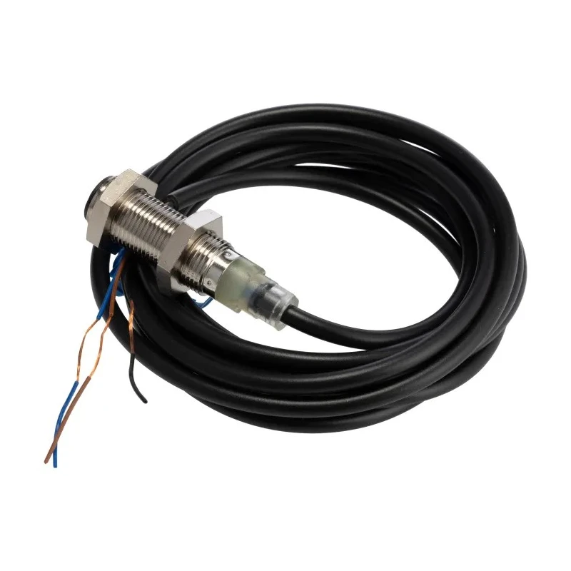 Omron Threaded Barrel Inductive Proximity Sensor M12 PNP 30mm Detection IP67 Brass Housing E2B-M12KS04-WP-B2 2M